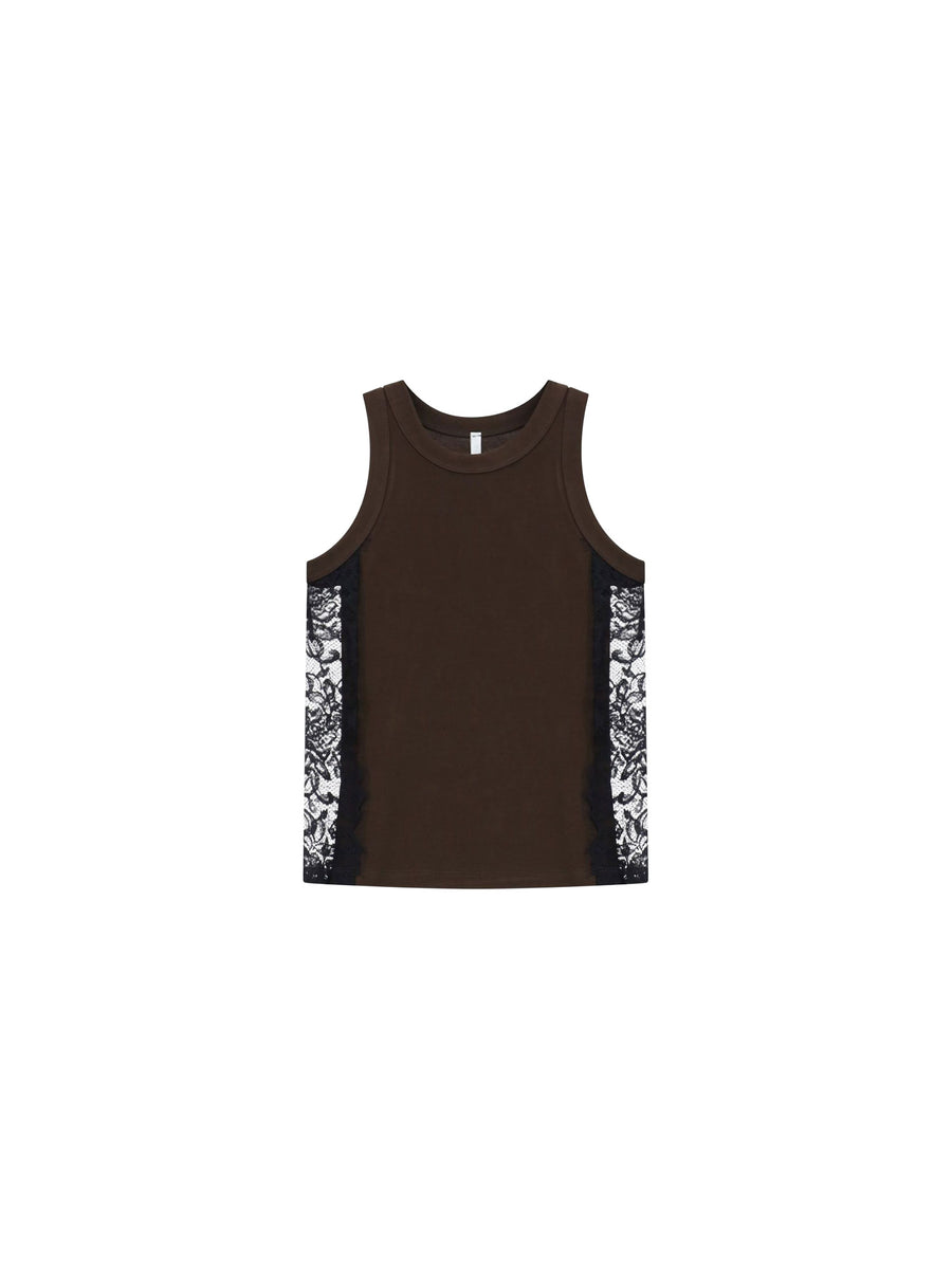 Top Imperial Donna ins. pizzo Fondente