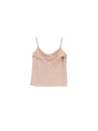 Top Imperial Donna con balza in raso Cipria