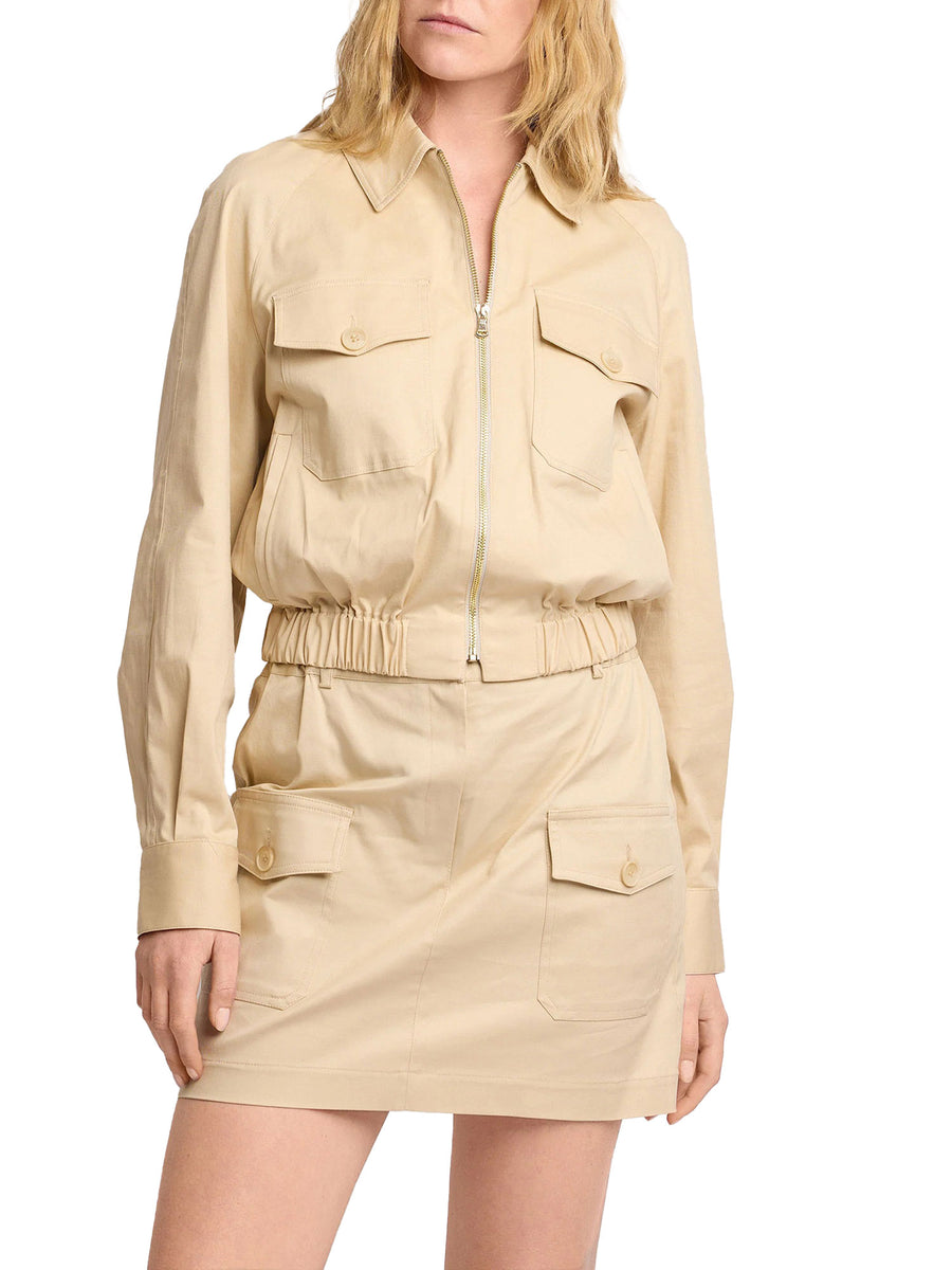 Giubbino Kocca Donna con zip e tasche beige