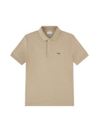 Polo manica corta Lacoste ragazzo petit piquet beige