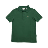 Polo bambino Lacoste bambino manica corta petit piquet verde