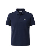 Polo manica corta Lacoste ragazzo petit piquet blu