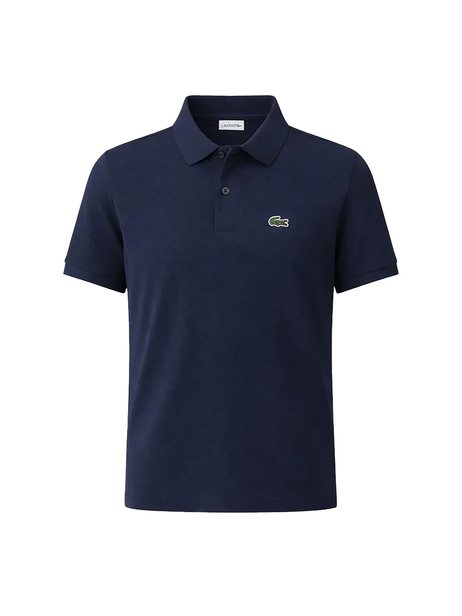 Polo manica corta Lacoste ragazzo petit piquet blu