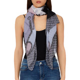 Foulard Liu Jo donna Braided logo nero