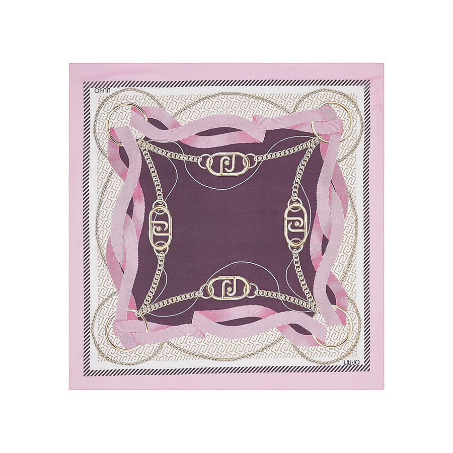 Foulard Liu Jo donna 120X120 Nastri peaches