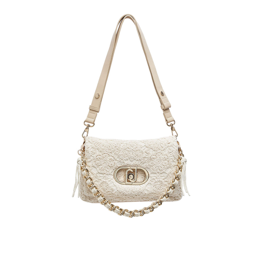 Borsa a spalla crossbody LiuJo donna crema