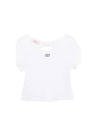 T-shirt Liu Jo Ragazza manica corta in jersey 
 Bianco