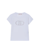 T-shirt Liu Jo Bambina manica corta in jersey 
 Bianco
