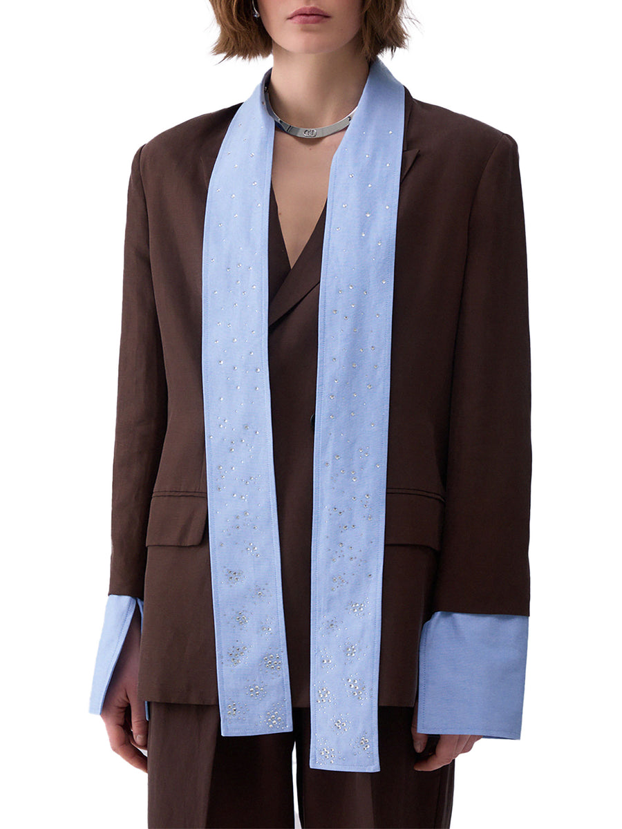 Giacca Liu Jo donna 1 BT. Lino Mixed moro