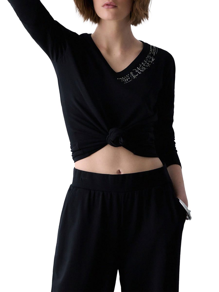 T-shirt Liu Jo donna neckline nero