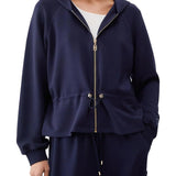 Felpa Liu Jo donna Zip Capp. Frange blu