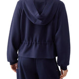 Felpa Liu Jo donna Zip Capp. Frange blu