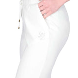 Pantalone Liu Jo donna Flare Strass bianco