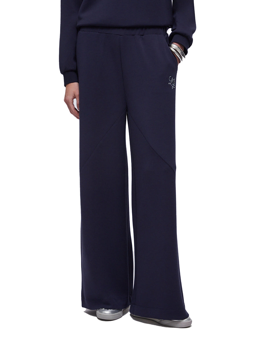 Pantalone Liu Jo donna Flare Strass blu
