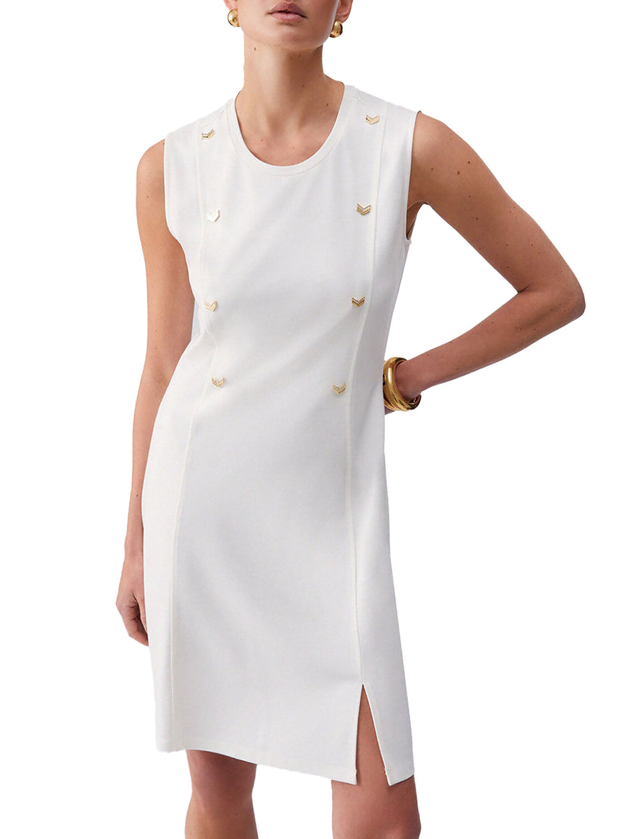 Abito Liu Jo donna smanicato con applicazioni bianco