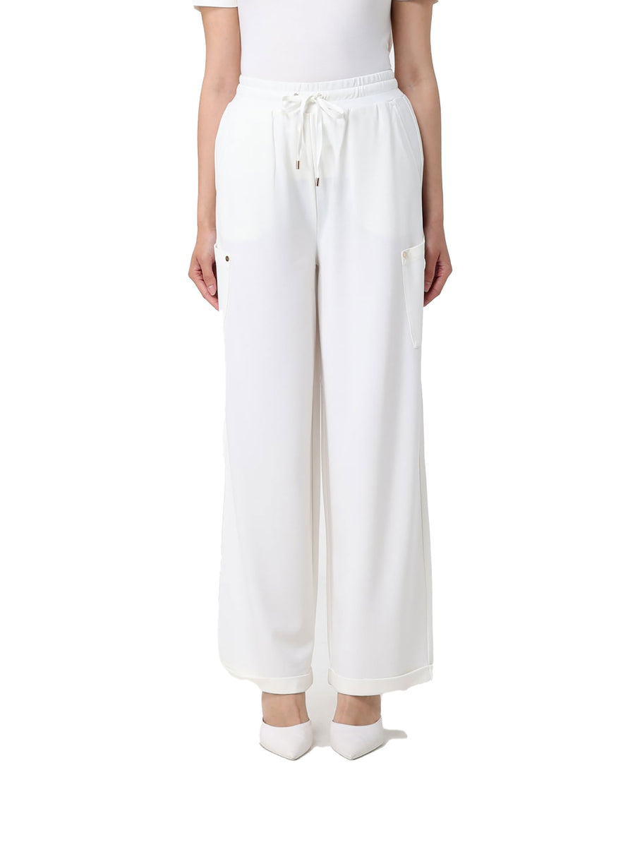 Pantalone Liu Jo donna Cargo Interlock bianco