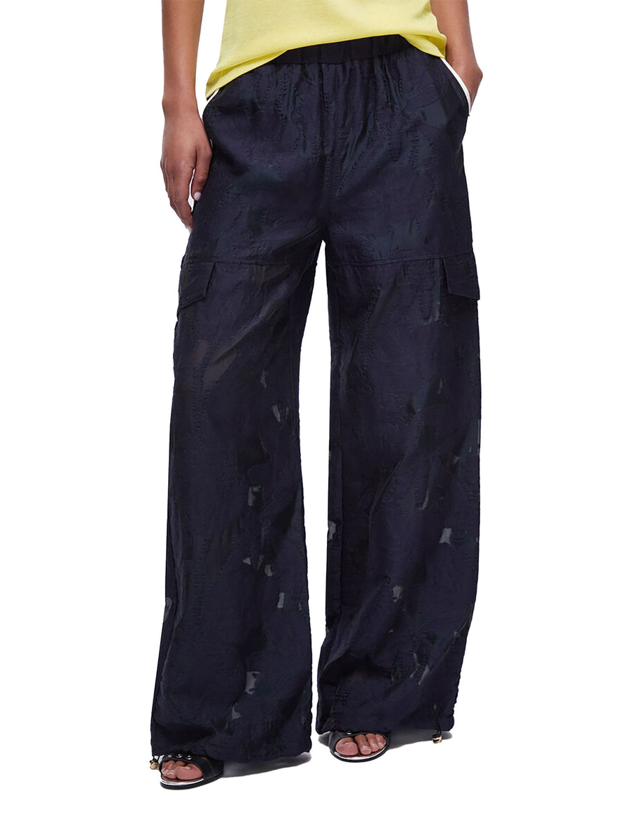 Pantalone Liu Jo donna Cargo Organza Jacquard blu/celeste