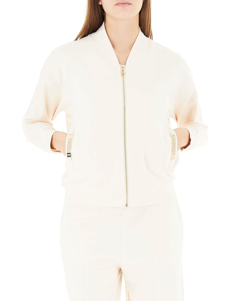 Felpa Liu Jo donna Zip Punto Milano champagne