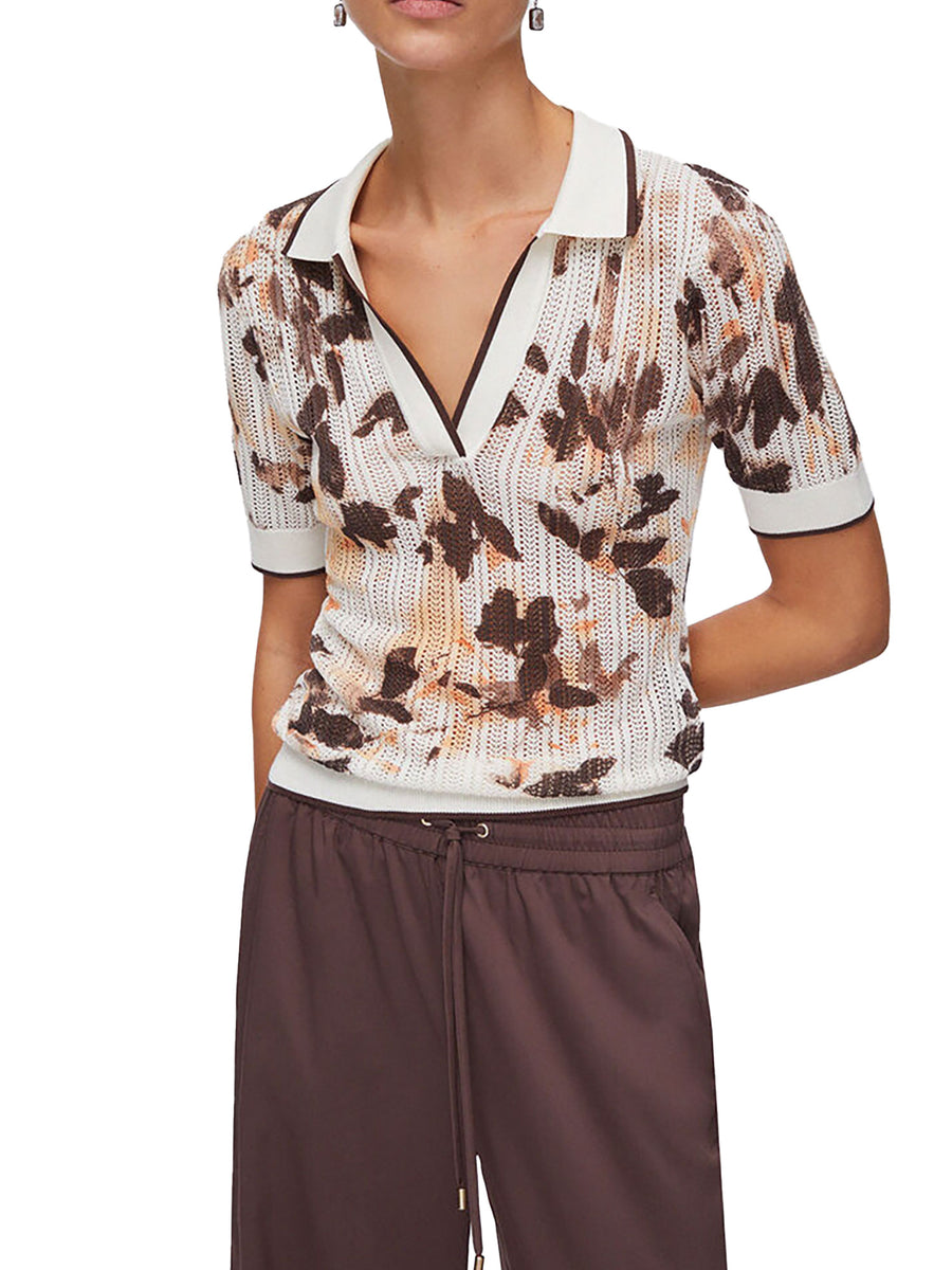 Polo Liu Jo donna manica corta Traforata brown shades