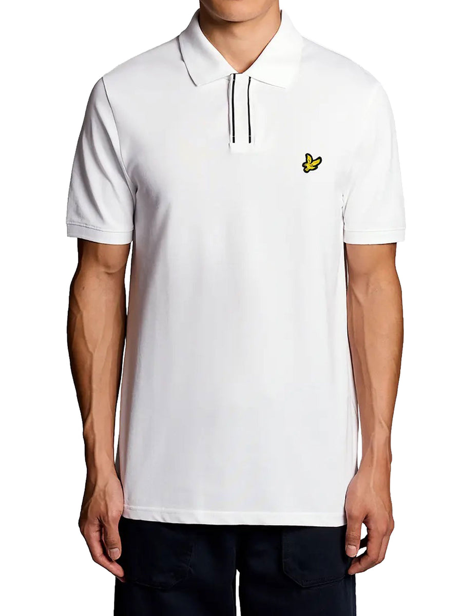 Polo manica corta placked tipped Lyle&Scott Uomo Bianco