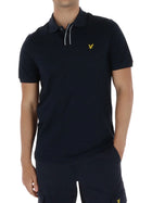 Polo manica corta placked tipped Lyle&Scott Uomo blu