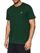 T-shirt manica corta plain jersey Lyle&Scott Uomo verde scuro