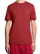 T-shirt manica corta plain jersey Lyle&Scott Uomo rosso