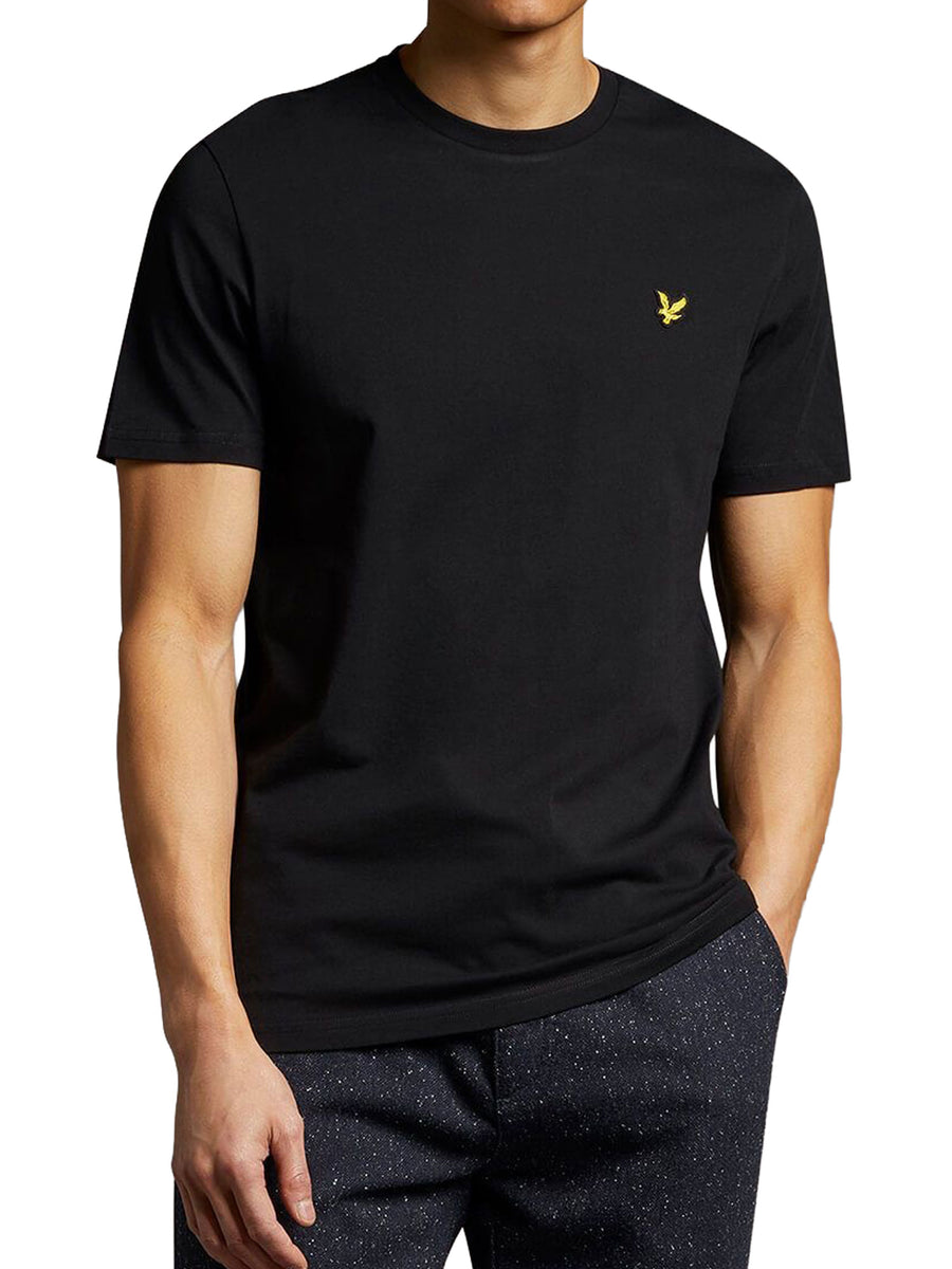 T-shirt manica corta plain jersey Lyle&Scott Uomo nero