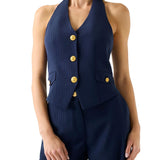 Gilet Guess by Marciano donna nicla con bottoni blu
