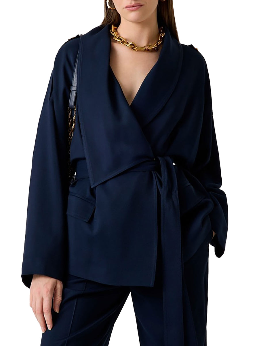 Giacca Guess by Marciano donna belted wrap abby blu
