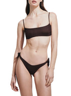 Bikini Matinee donna fascia e slip Sabrina Tulle marrone