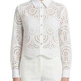 Camicia Mark up donna manica lunga crop spacchi laterali panna