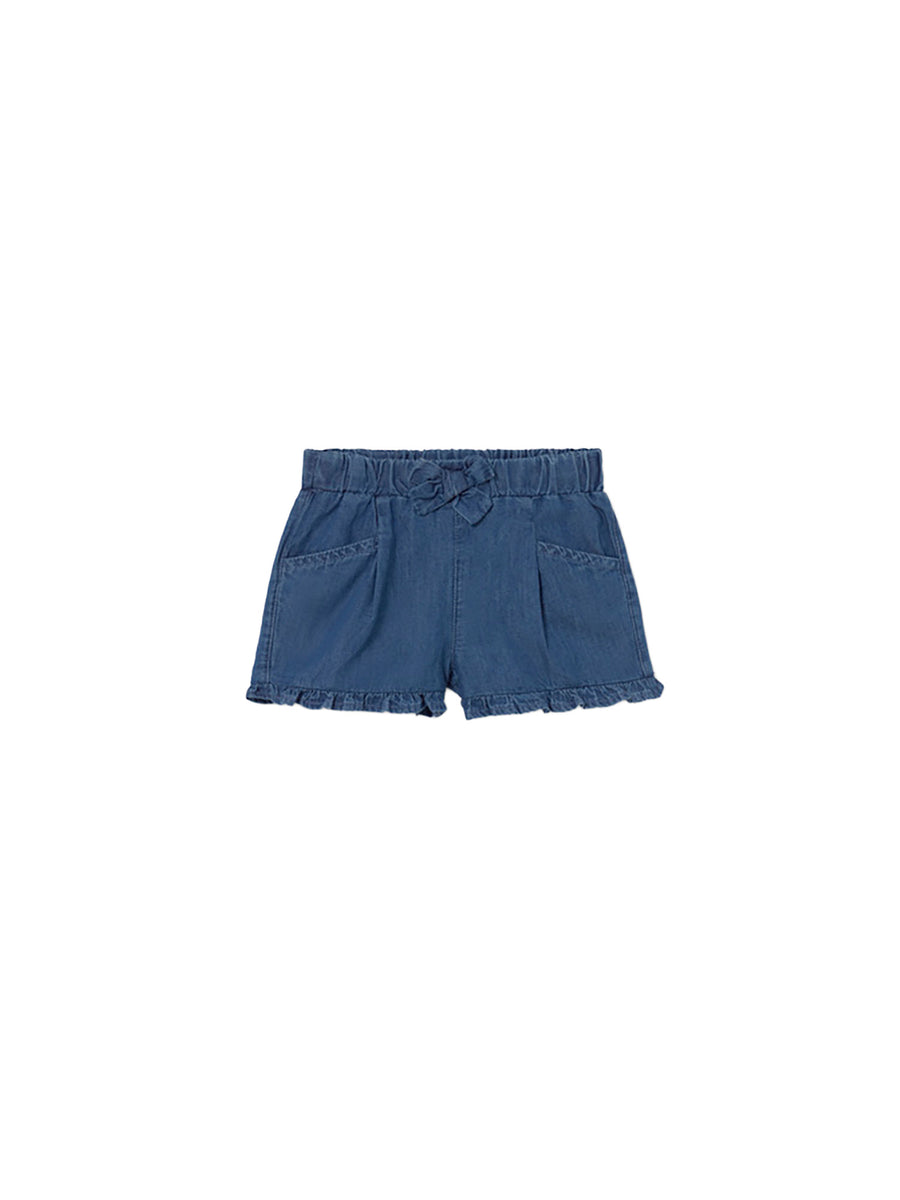 Shorts Mayoral Bambina in jeans con elastico in vita denim scuro
