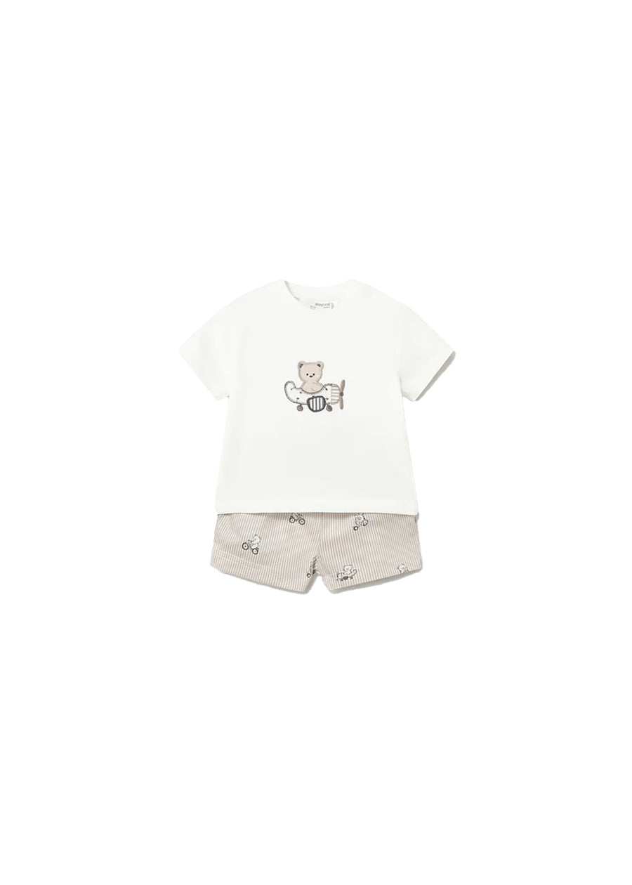 Completo Mayoral Neonato (t-shirt e shorts) teddy topo