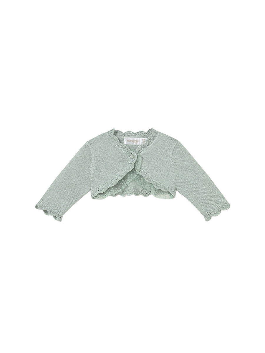 Cardigan Mayoral Neonata con bottoni cerimonia acqua