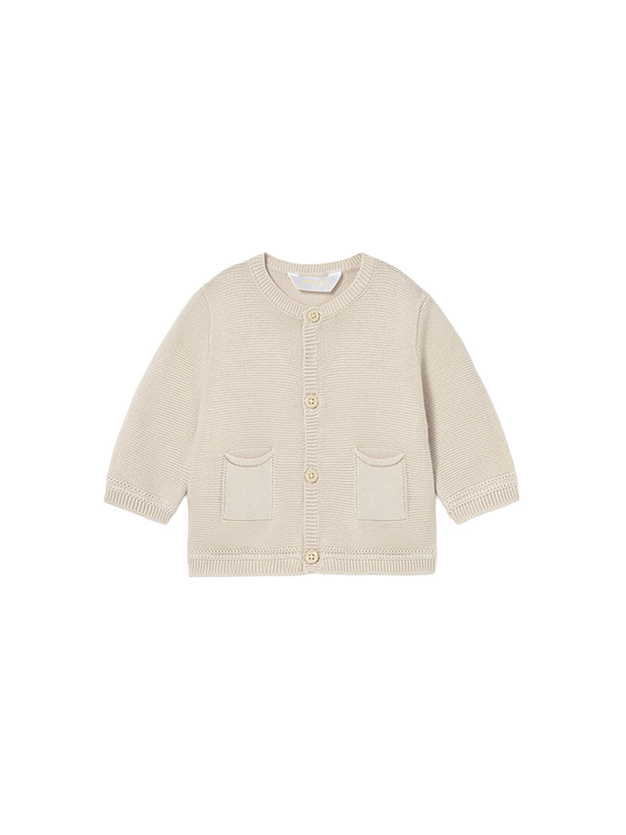 Cardigan Mayoral Neonato con bottoni tricot topo