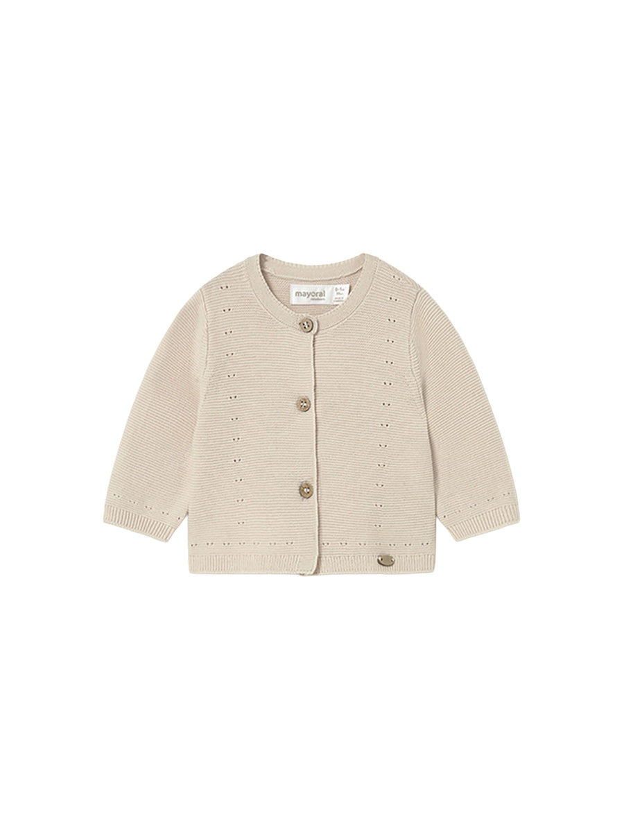 Cardigan Mayoral Neonato con bottoni tricot grano