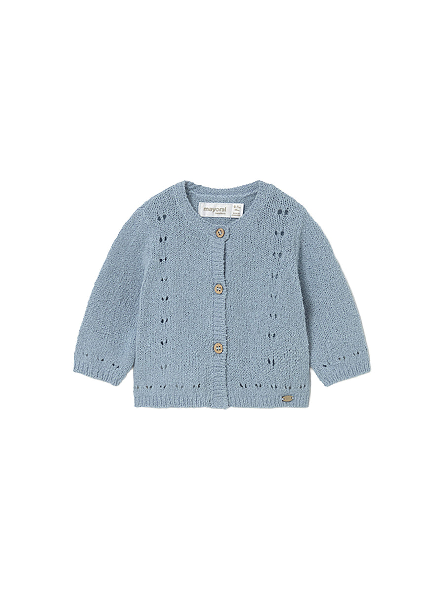 Cardigan Mayoral Neonato con bottoni tricot lagoon