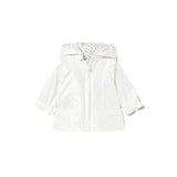 Giubbino Mayoral Neonata con zip e cappuccio reversibile bianco