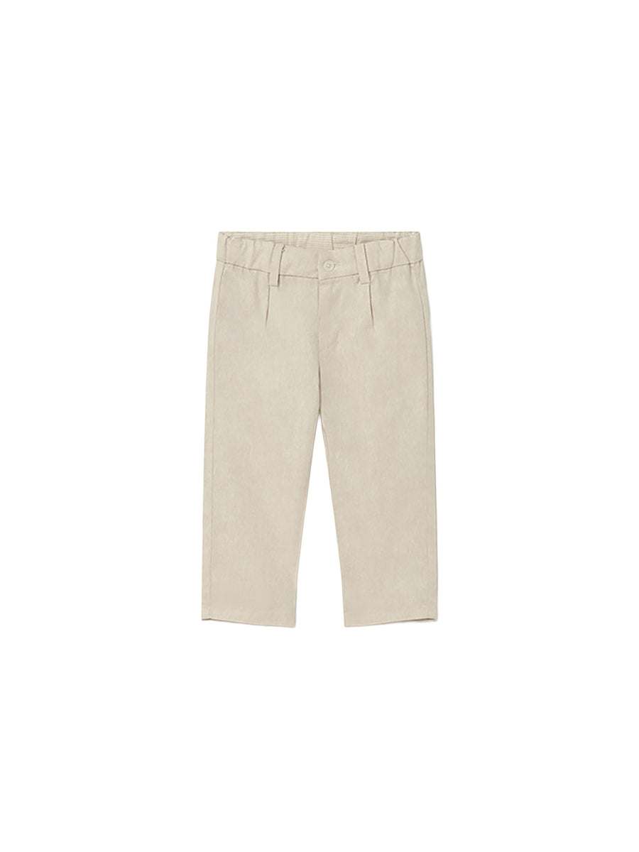 Pantalone Mayoral Bambino elegante in lino avena