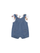 Completo Mayoral Neonata t-shirt e salopette jeans