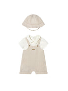 Completo Mayoral Neonato pagliaccetto e cappello grano