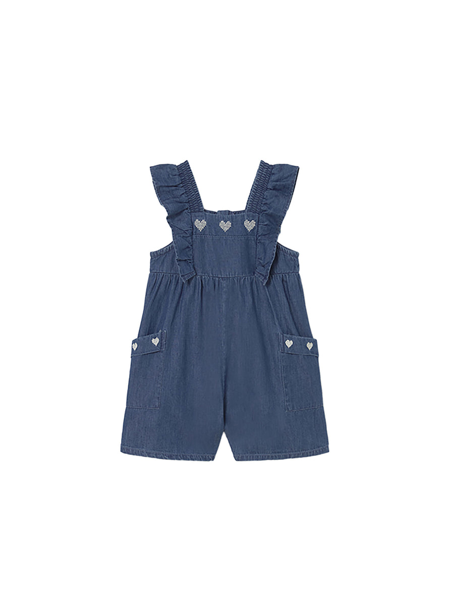 Salopette Mayoral Bambina jeans hearts denim scuro