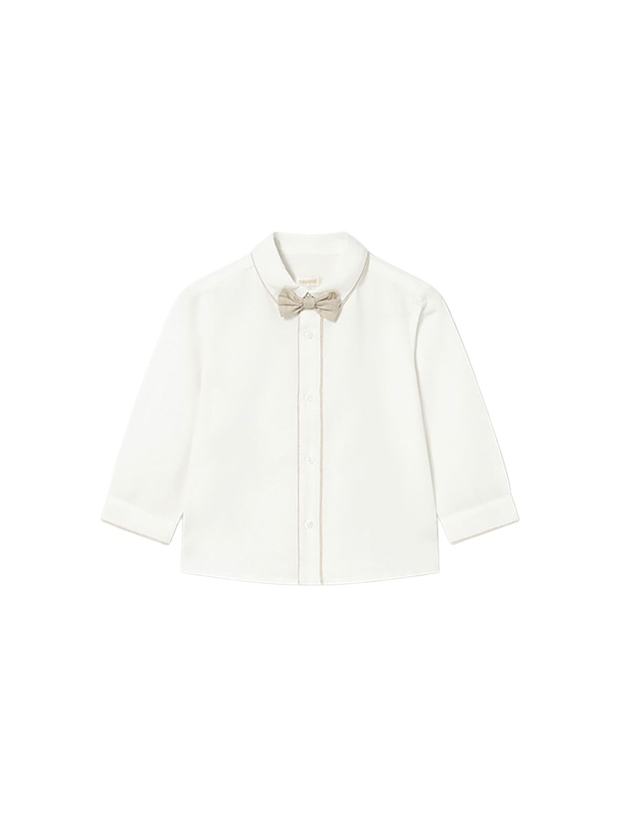 Camicia Mayoral Bambino con papillon panna
