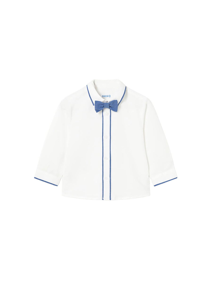 Camicia Mayoral neonato con papillon bianco