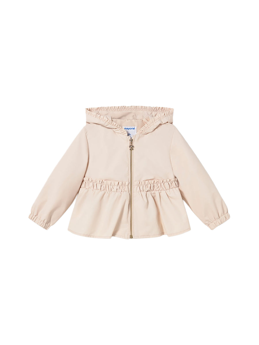 Giubbino Mayoral Bambina con zip e cappuccio panna
