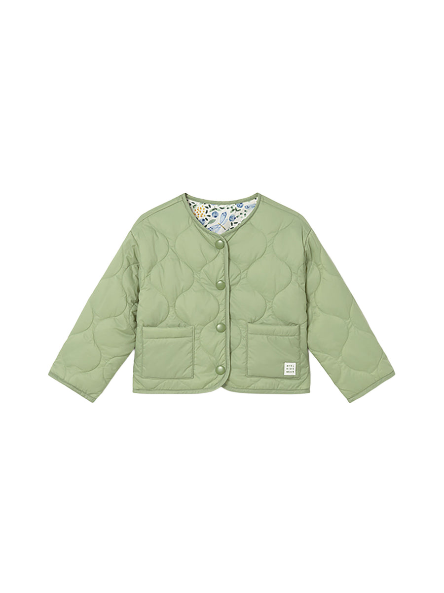 Giubbino Mayoral neonata reversibile con bottoni verde