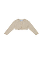 Cardigan Mayoral Bambina con bottoni bolero tricot nocciola