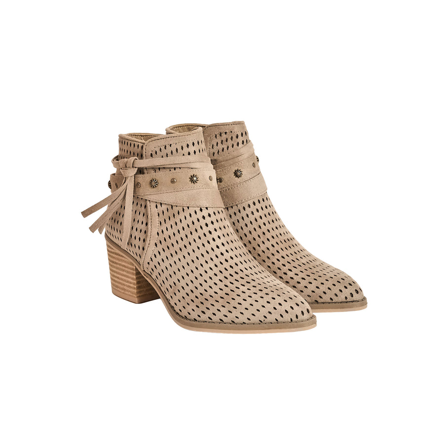 Stivale Refresh donna ankle boot in microfibra
 Taupe
