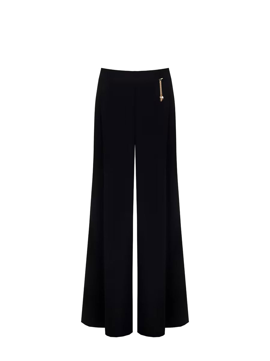 Pantalone Rinascimento Donna a palazzo nero